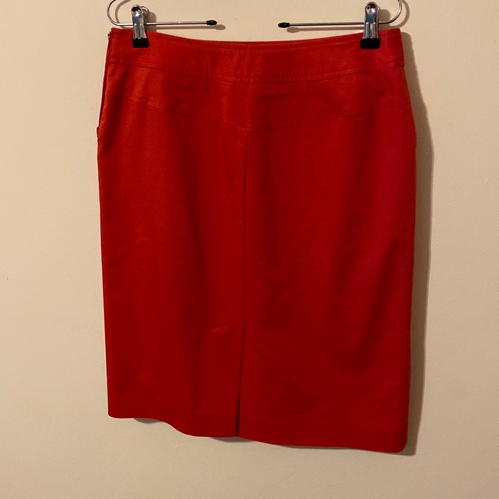 Cubavera bright red pencil skirt w/ pockets S8